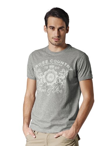 BOGNER FIRE + ICE Herren T-Shirt Mads, grey mele, 50, 8432-1766