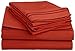Clara Clark Superior Bed Sheet Set - Double Brushed Microfiber 4-Piece Bed Set - Deep Pocket Fitted Sheet - King - Orange