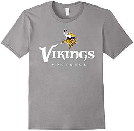 Men's Vikings Football Fans T-shirt Allsex Large Slate