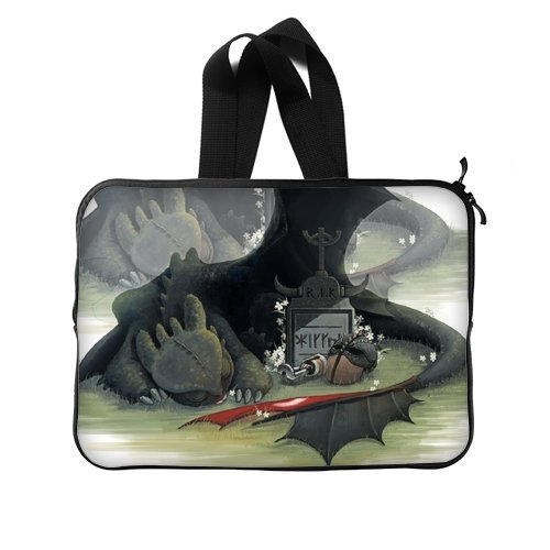 JIUDUIDODO Fashion Custom How to Train Your Dragon Laptop Sleeve 15" Laptop Briefcases Handbags (Twin Sides)