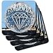 Retro Diamond Sign by Angelandspot - Set Of 4 Coasters - Soft