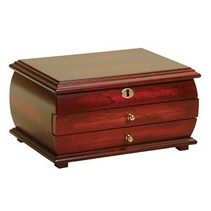 Constance Cherry Finish Jewelry Box