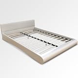 Jago LEBT02-2creme Lederbett Doppelbett 180x200cm inkl. Lattenrostvon "Jago"