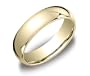 Men's 14k Yellow Gold 6mm Comfort Fit Wedding Band Ring, Size 10