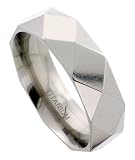 Titanium 8 mm (5/16) Faceted Polished Comfort Fit Band