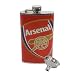 Arsenal FC Authentic Leather Bound Crest Hip Flask