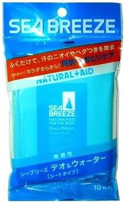 FT Shiseido Sea Breeze Deo & Water Deodorant Sheet 10 Pieces