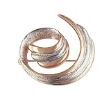 Silver And Gold Tone Swirl Pin Brooch