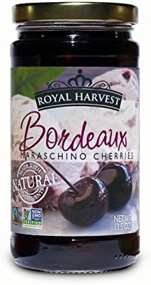 Royal Harvest Bordeaux All Natural Maraschino Cherries, 13.5 Ounce