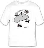 T-shirt with running, feet, gray, goose, beak by SHOPZEUS