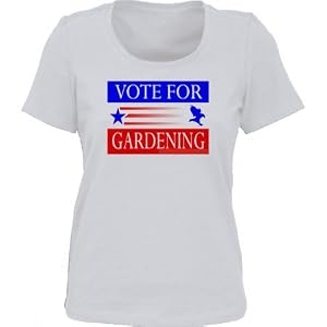 VOTE FOR GARDENING *Bella Ladies/ JUNIORS Short Sleeve Scoop Neck FITTED TEE (T-Shirt) Various Colors
