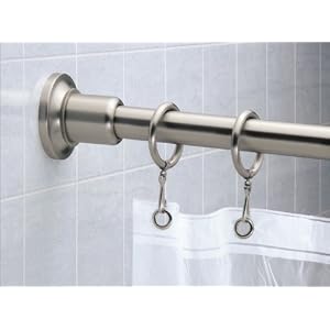 Gatco 801 1-Inch by 6-Foot Shower Rod, Satin Nickel