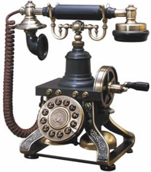 Eiffel Tower 1892 Reproduction Black - - Paramount Collections Eiffel Tower Decorator Phone- Paramount Model Number 1892E- Realistic Magneto Generator Ornaments- Die Cast Handset And Body Frames- Cla