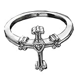 0.005 Ct.T.W. Round Brilliant Cut Diamond, 14Kt White Gold. Diamond Solitaire Chastity Ring