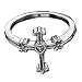 14Kt White Gold Diamond Solitaire Chastity Ring