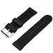 JP Leatherworks Mens Rubbertech Silicone Rubber Watchband Stainless Steel Buckle 22mm Wide Buckle