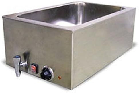 Fma Omcan Commercial Merchandiser Food Soup, Chili And Cheese Warmer With Drain 19076