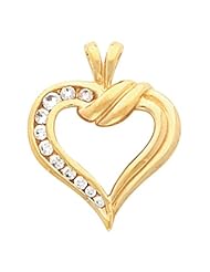 18K Yellow Gold Diamond Heart Pendant - 0.30 Ct. -- LIFETIME WARRANTY