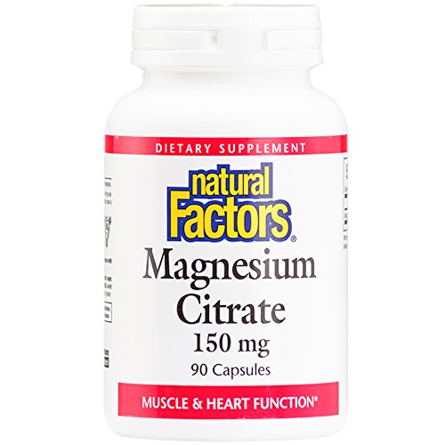 Natural Factors Magnesium Citrate 150mg Capsules, 90-Count