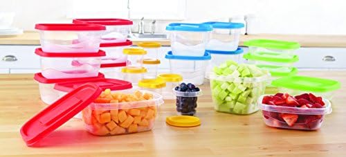 Easy Find Lid Food Storage Container Micro Freezer Dishwasher Safe Bpa-free Plastic, 50-piece Set
