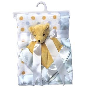 Tadpoles Teddy Snuggle and Stroller 2 Piece Blanket Set Blue