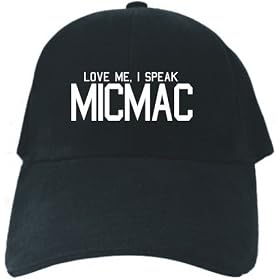 CAPS BLACK EMBROIDERY " LOVE ME , I SPEAK MICMAC "