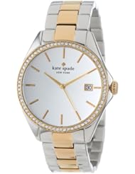 kate spade new york Womens 1YRU0175 Large Two Tone Seaport Crystal Bezel Watch