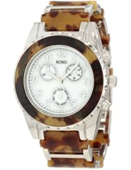 XOXO Womens XO5438 Tortoise Analog Bracelet with Tortoise Bezel Watch