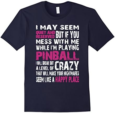 Men's Funny Pinball Tshirt - I'm Playing Pinball Funy Tshirt  XL Navy