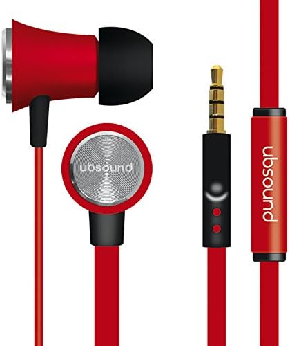 Ubsound Fighter Hi-Res In-ear Aluminum Earphones - Red