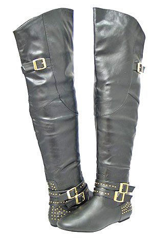 Bamboo Sunkiss-02 Black Women Knee Boots