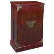 EXP Handmade Oriental Furniture - 40" Antique Style Red Leather Storage Cabinet