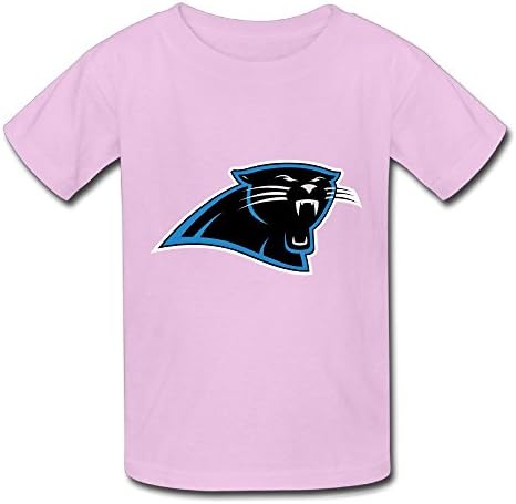 T Shirt For Big Youth' Carolina Panthers Logo Pink