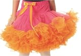 POPATU - Hotpink Petti Skirt with Orange Ruffles