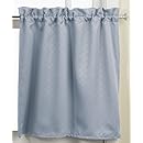 Lorraine Home Fashions Facets Room Darkening Blackout Tier Curtain Pair, 55 by 24-Inch, Blue