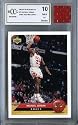 1992 Upper Deck #P5 Michael Jordan with Piece of Authentic Michael Jordan Chicago Bulls Red Game Used Jersey Graded BGS BECKETT 10 MINT GGUM Card