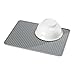 InterDesign Lineo Kitchen Countertop Silicone Sink Drying Mat - Large, Gray