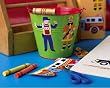 Wallies Olive Kids Heroes Firefighter Cutouts Border