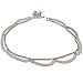 Girlfriend Gifts Sterling Silver Anklet Pair Foot Jewelry 10 inches (sanklt081)
