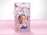 Review Cassiani  / 2x3 Pink w Dots Frame w White Satin Bow (Set of 18) - Wedding Favors