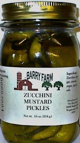 Zucchini Mustard Pickles by Hot Dogs