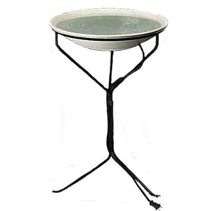 API 970 20-Inch Diameter Heated Bird Bath with Metal Stand by 
