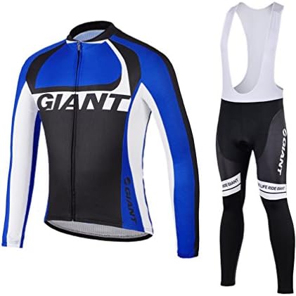 Cool Riding Men's Cycling Bib Suit 2014 Giant Comfortable Breathable Bicycle Bike Straps Set Long Sleeve Cycling Bib Set Sports Clothing