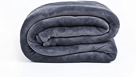 Monstar All Season Plush Fleece Bed Blanket - Super Soft Velvet Fleece Cozzy and Warm (Grey, King)