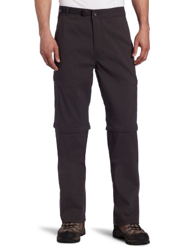 prAna Men's Stretch Zion 34-Inch Convertible Pant (Charcoal, Medium) On Sale