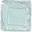 Spanish Recycled Textured Glass Large Square Plate 13"D