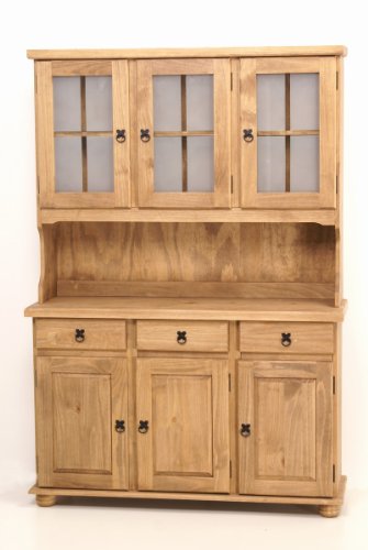 Highboard Pinie massiv Farbton Brasil gewachst geölt Esszimmer