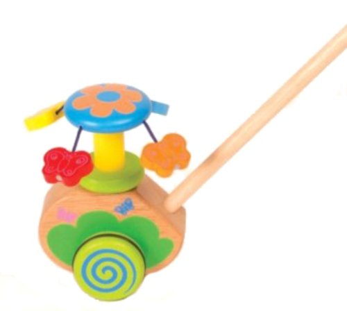 Childrens Toyshop   : Pintoy Wooden Butterfly Pushalong