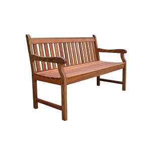 VIFAH V113 Baltic Five Foot Mahogany Shorea Garden Bench by Garden Benches
