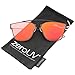 zeroUV - Modern Flash Mirror Lens Ultra Thin Open Metal Minimal Pantos Aviator Sunglasses 59mm
